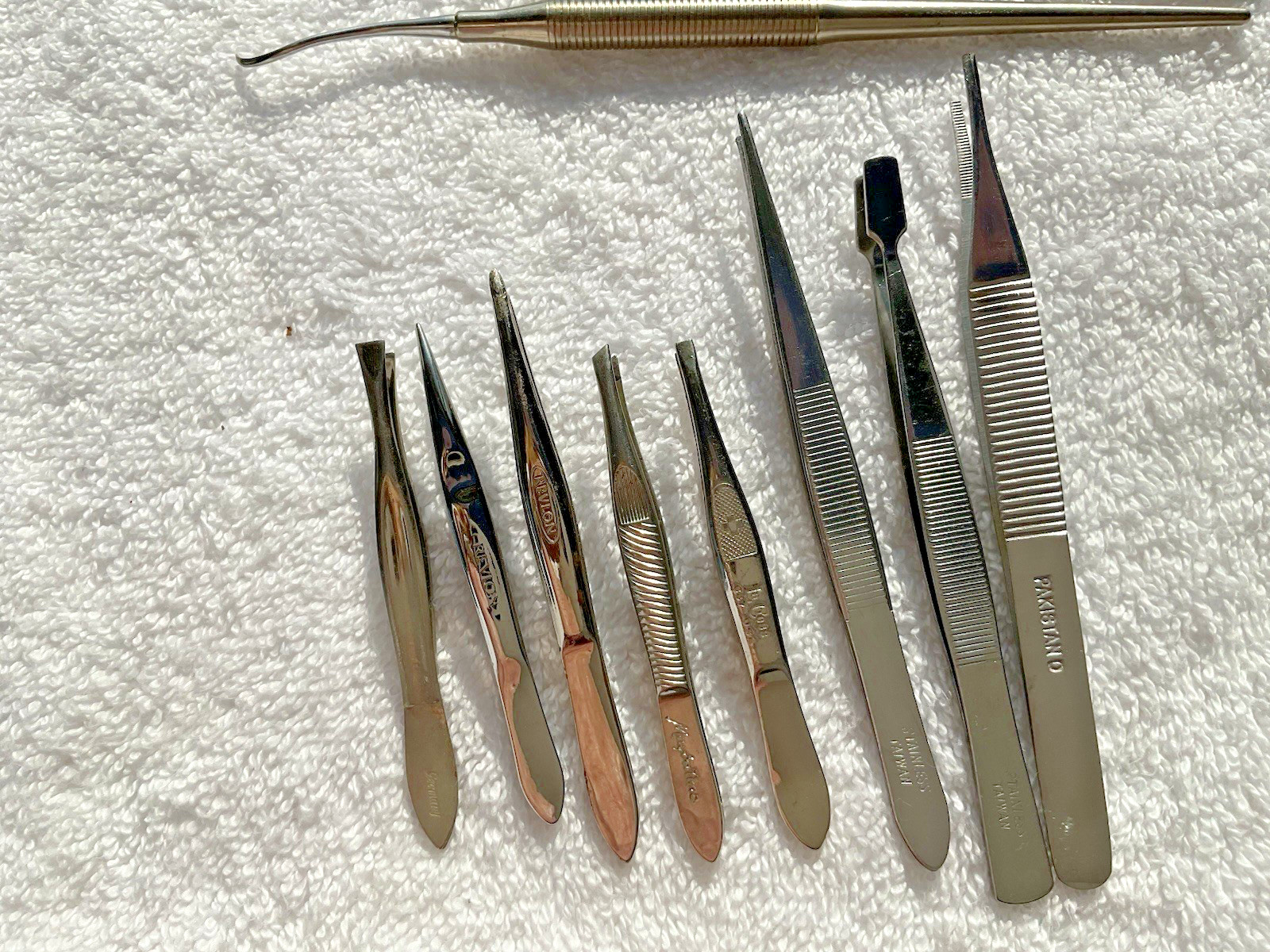 34 Lot of 34 Vintage Branded Dental Tools Picks Tweezers