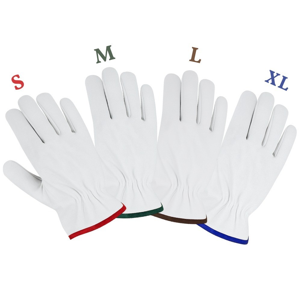 6 Pairs Goatskin Gloves – Durable Safety Gloves for Industrial & Outdoor Use