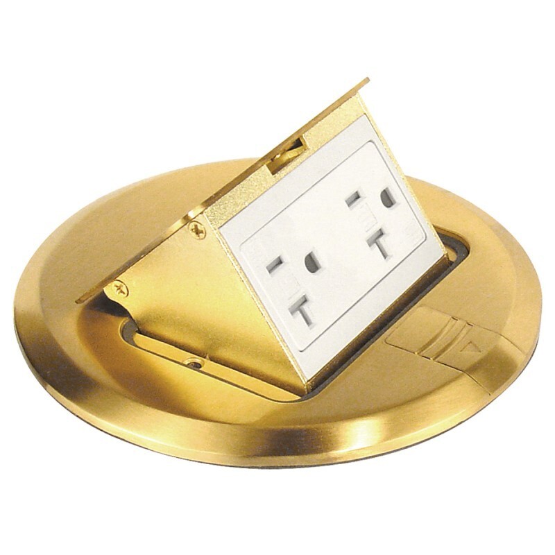 Southwire Garvin Brass Floor Box Kit FBCVBR-TRWR-KIT
