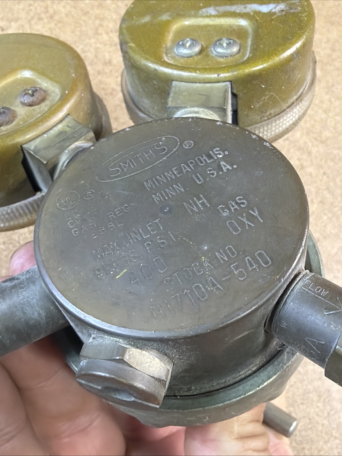 Smiths Oxygen & Acetylene Regulator H1710A-540 Used Welding Torch Gauge GUC!