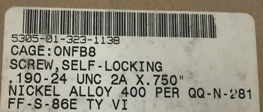 (10 PACK)Mil-Spec Socket Head Cap Screw 0.190-24UNC-3A X 0.750 IN LG