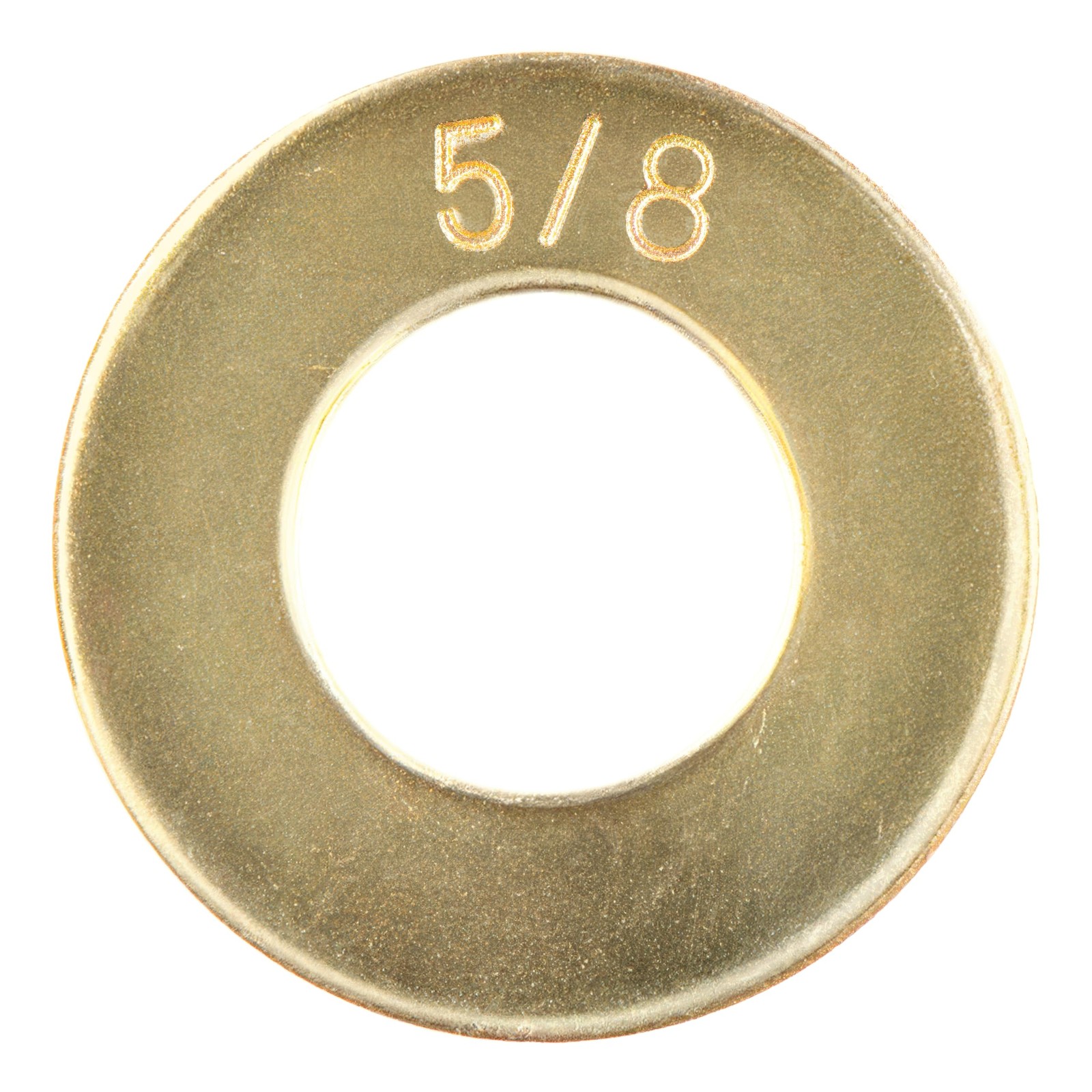 50 Pack 5/8 Inch Grade 8 SAE Washer Thru-Hardened, Yellow Zinc Hardware Part