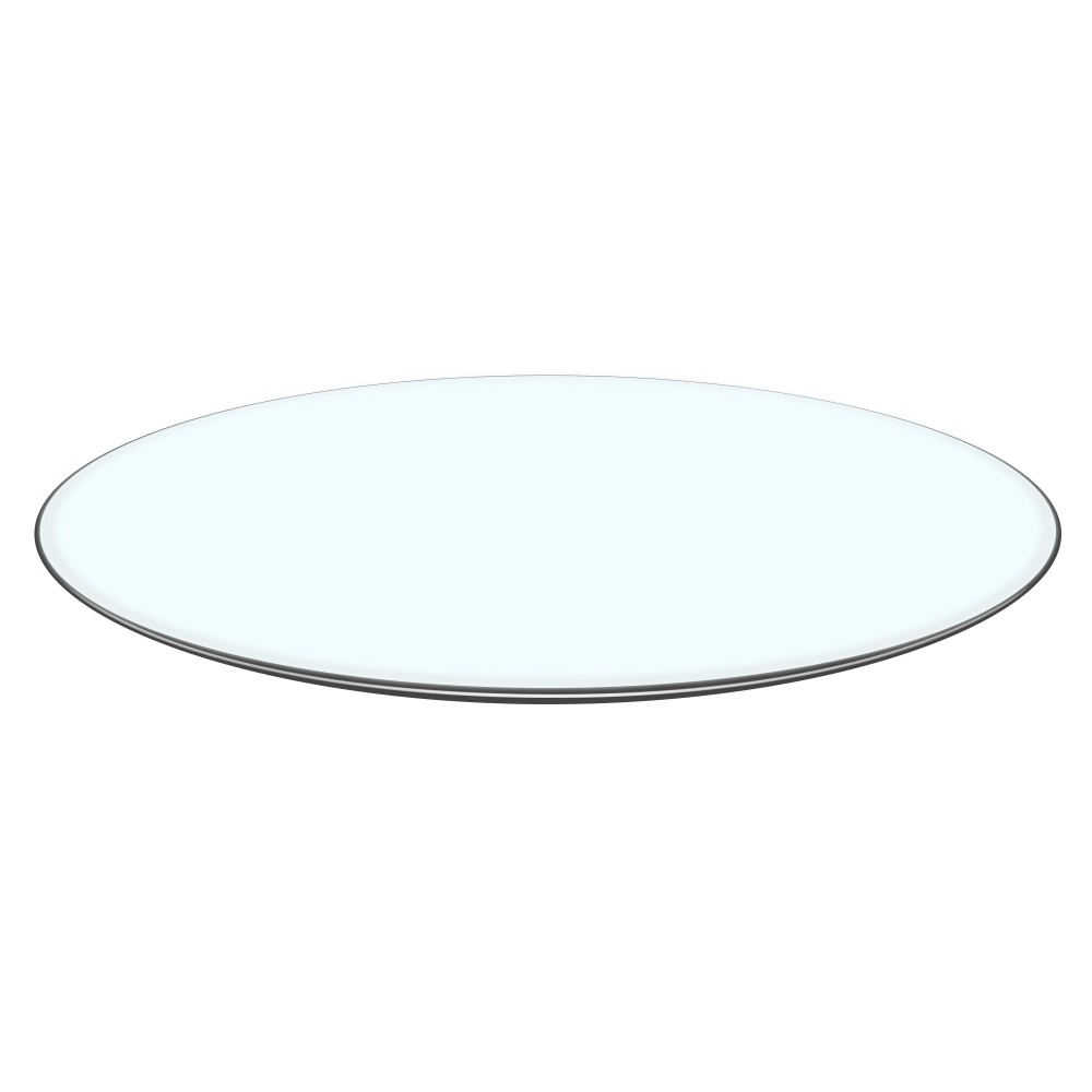 27.95 Inch Round Tempered Clear Glass Table Top Replacement Plate