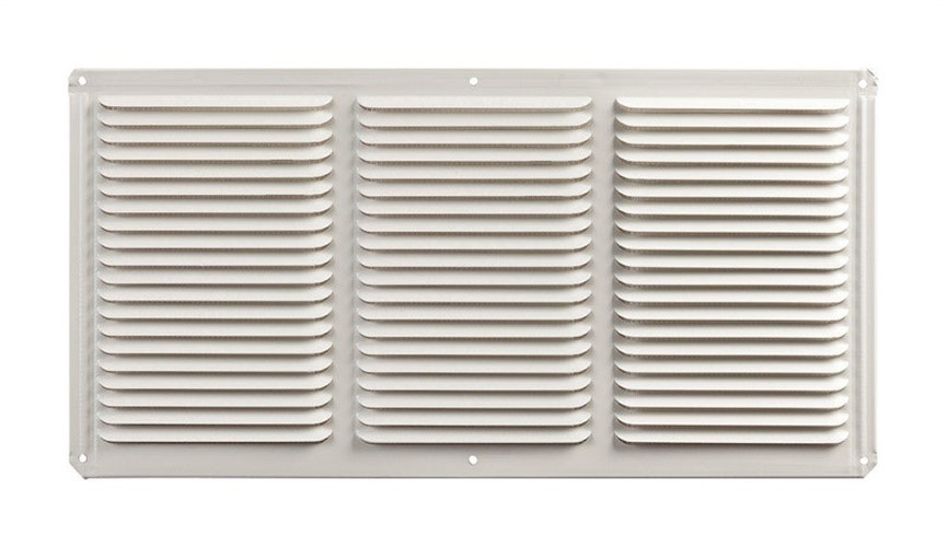 Master Flow Powder-Coated Rectangle White Aluminum Undereave Vent 8 in. H x 16 i