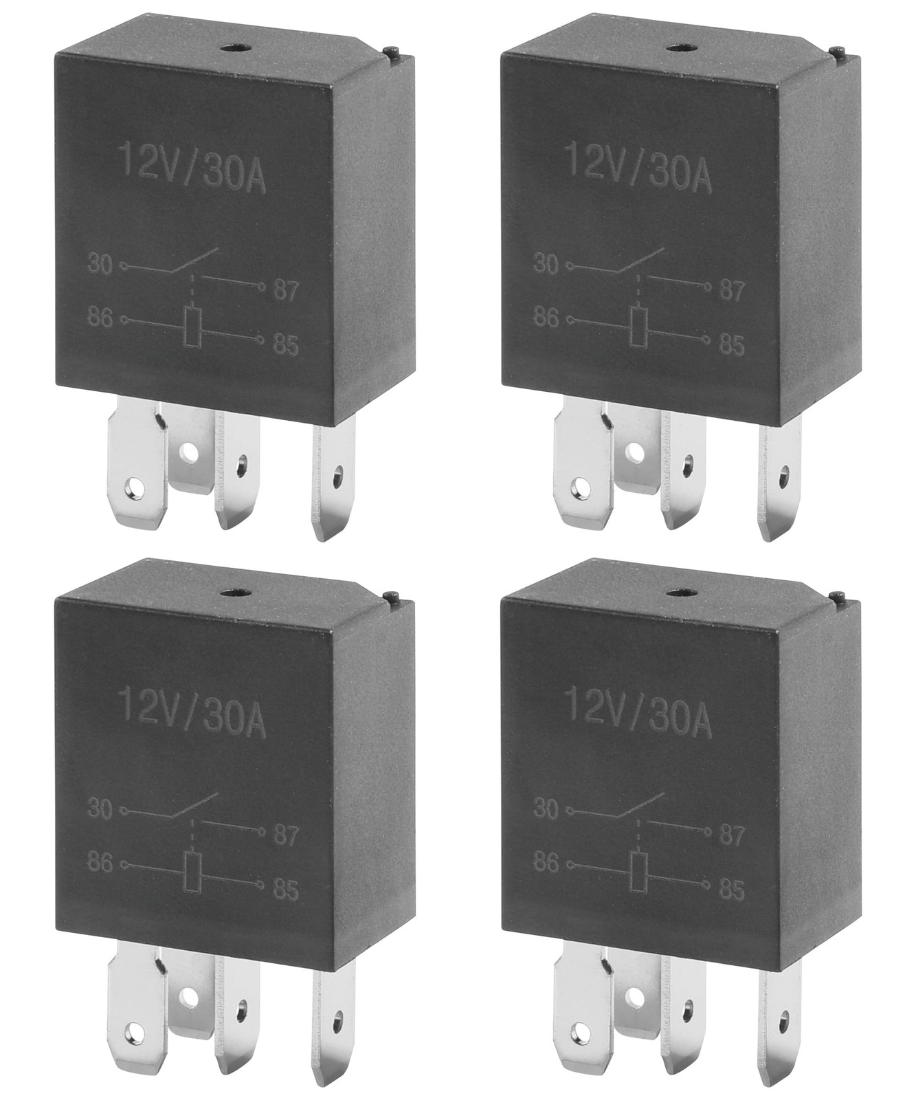 4 Packs 30A Starter Relay,4 Pin 12V,Multi-Purpose Automotive Relay,Automotive