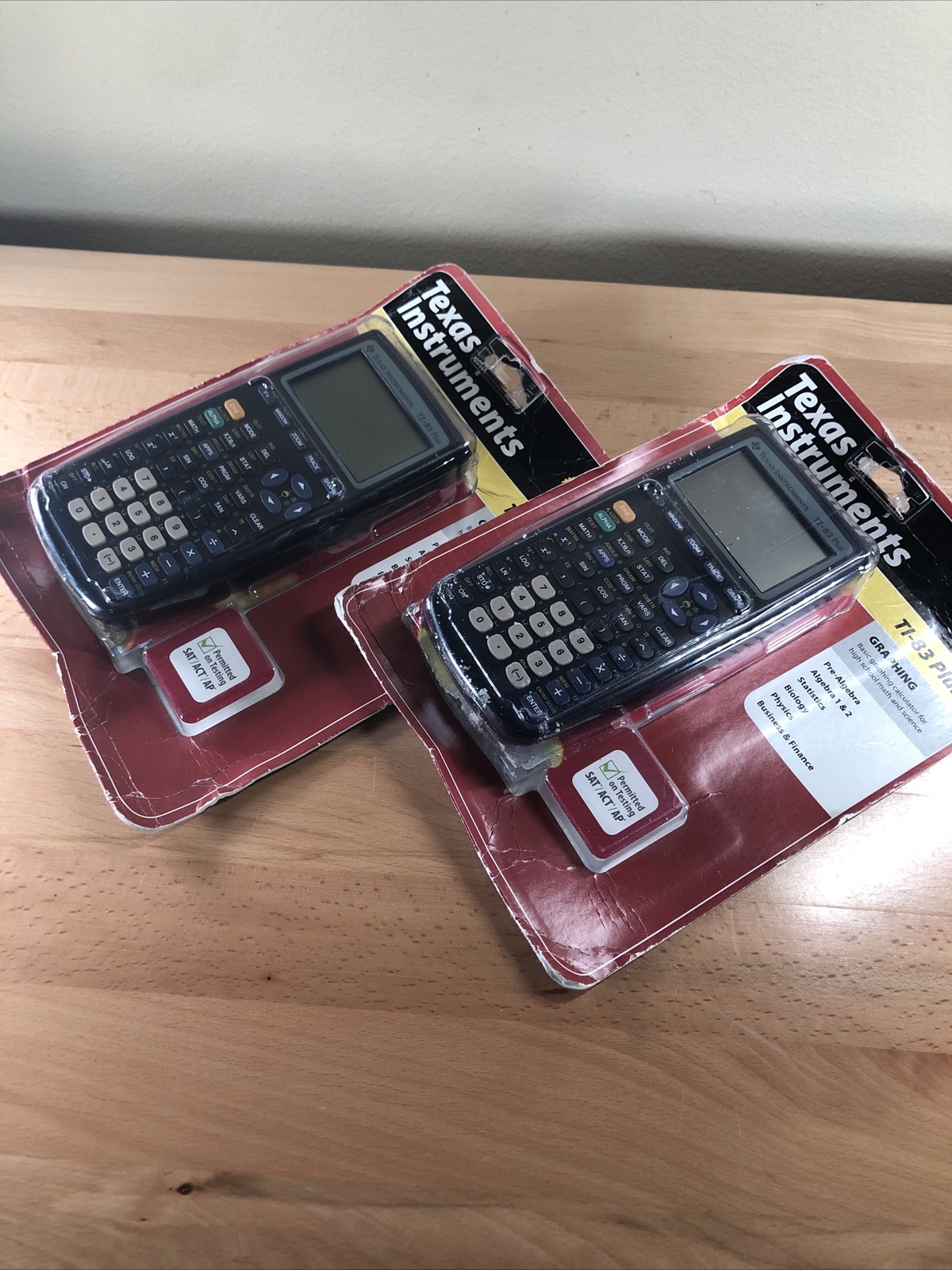 Lot Of 2 Texas Instruments TI-83 Plus Graphing Calculator – Black – NEW SEALED