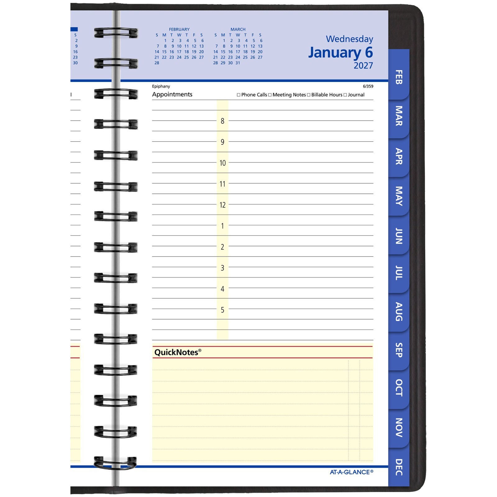 2026 At-A-Glance QuickNotes 76-04-05 Daily Monthly Appointment Book, 5 x 8″