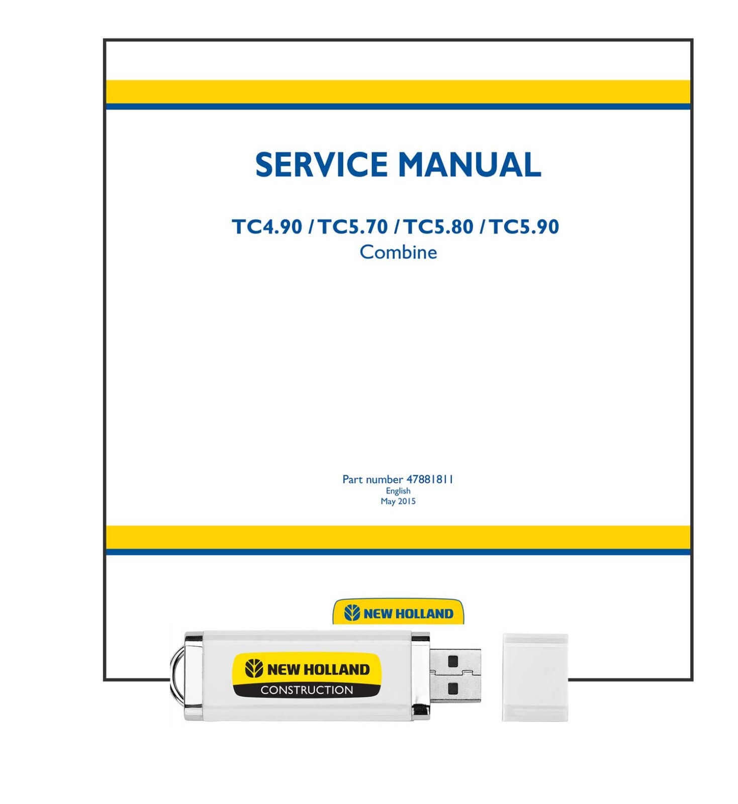 New Holland TC4.90 TC5.70 TC5.80 TC5.90 Combine Service Manual on USB stick