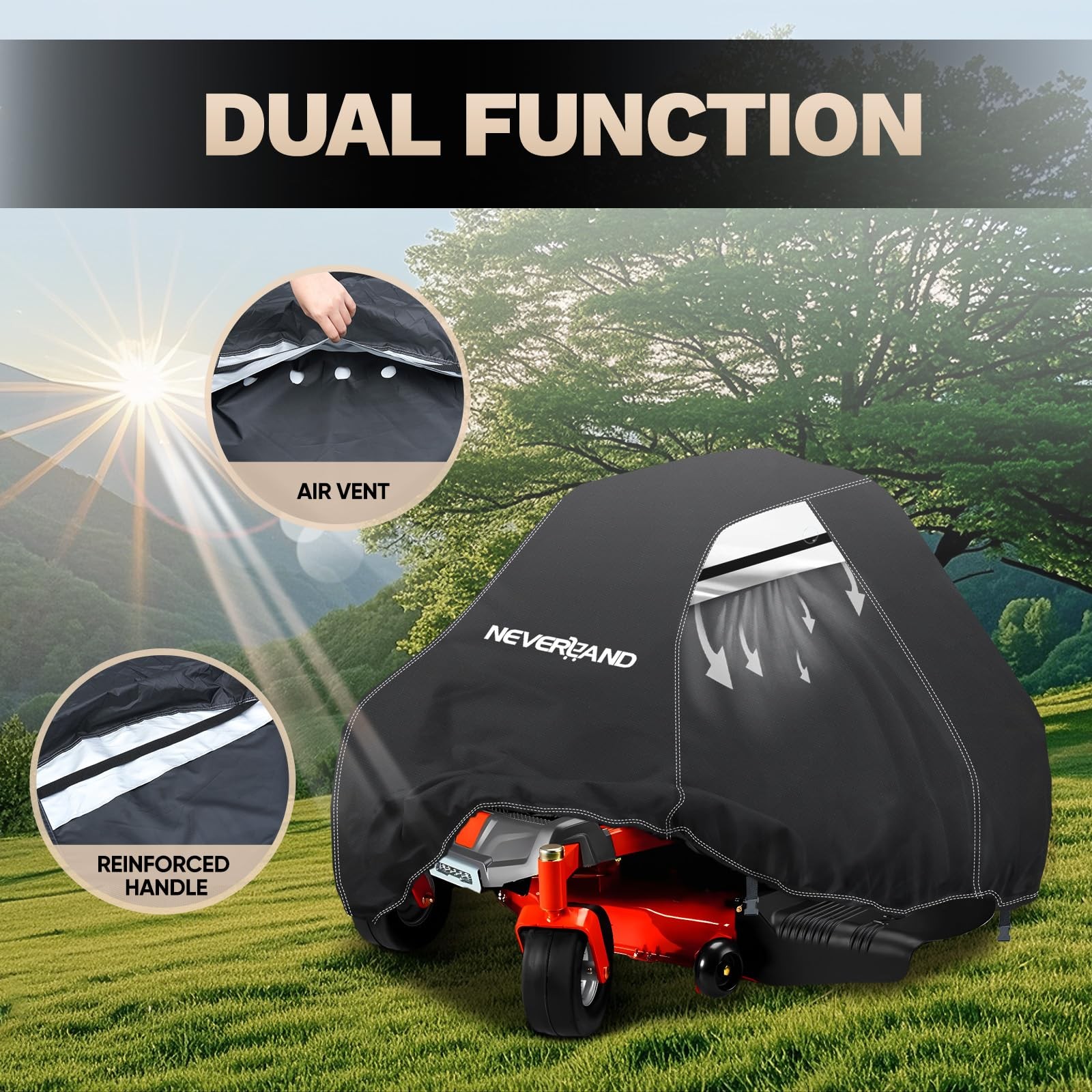 NEVERLAND Zero Turn Mower Up to 60 inches – Basic, Basic Edition – Black