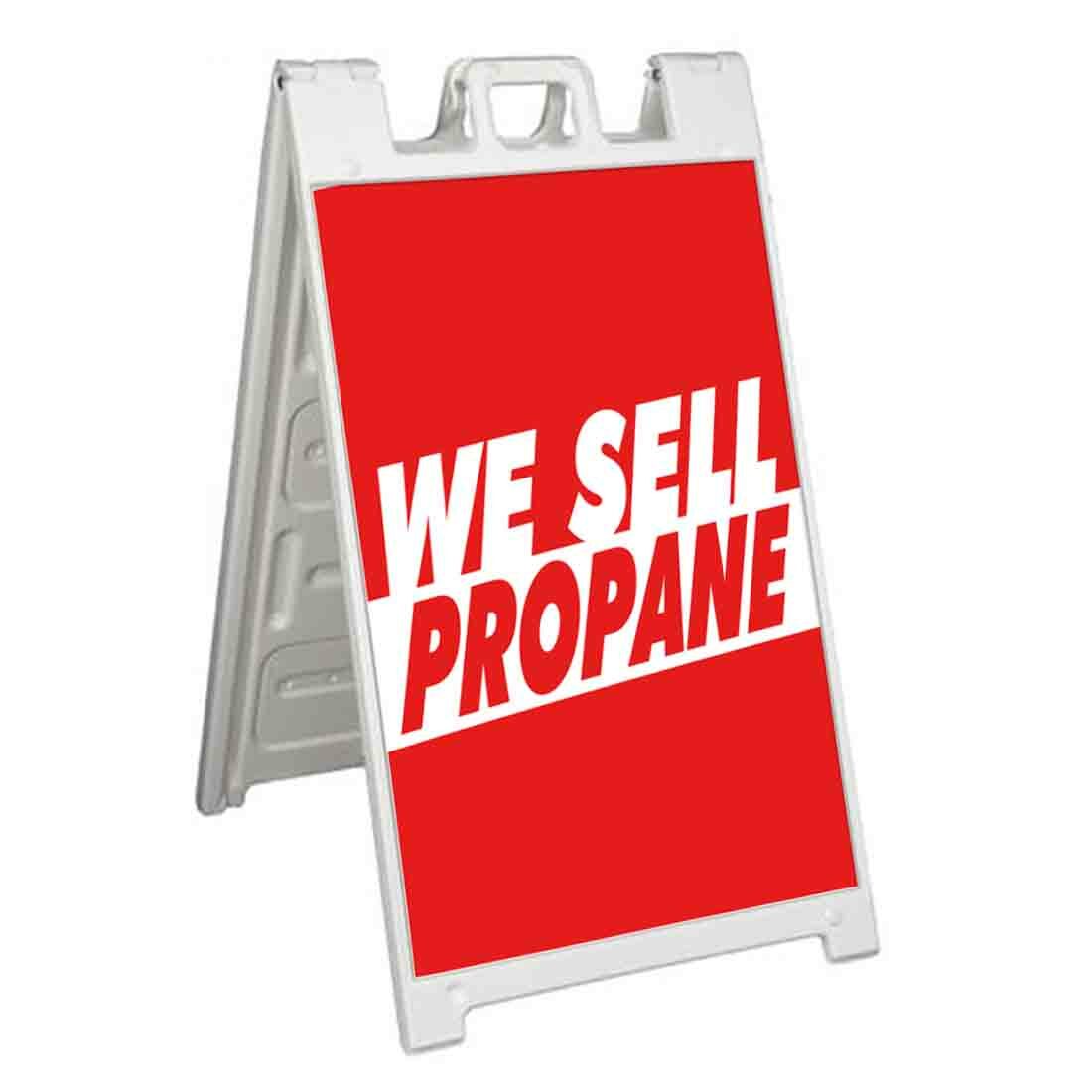WE SELL PROPANE Signicade 24×36 Aframe Sidewalk Sign Banner Decal GAS FUEL