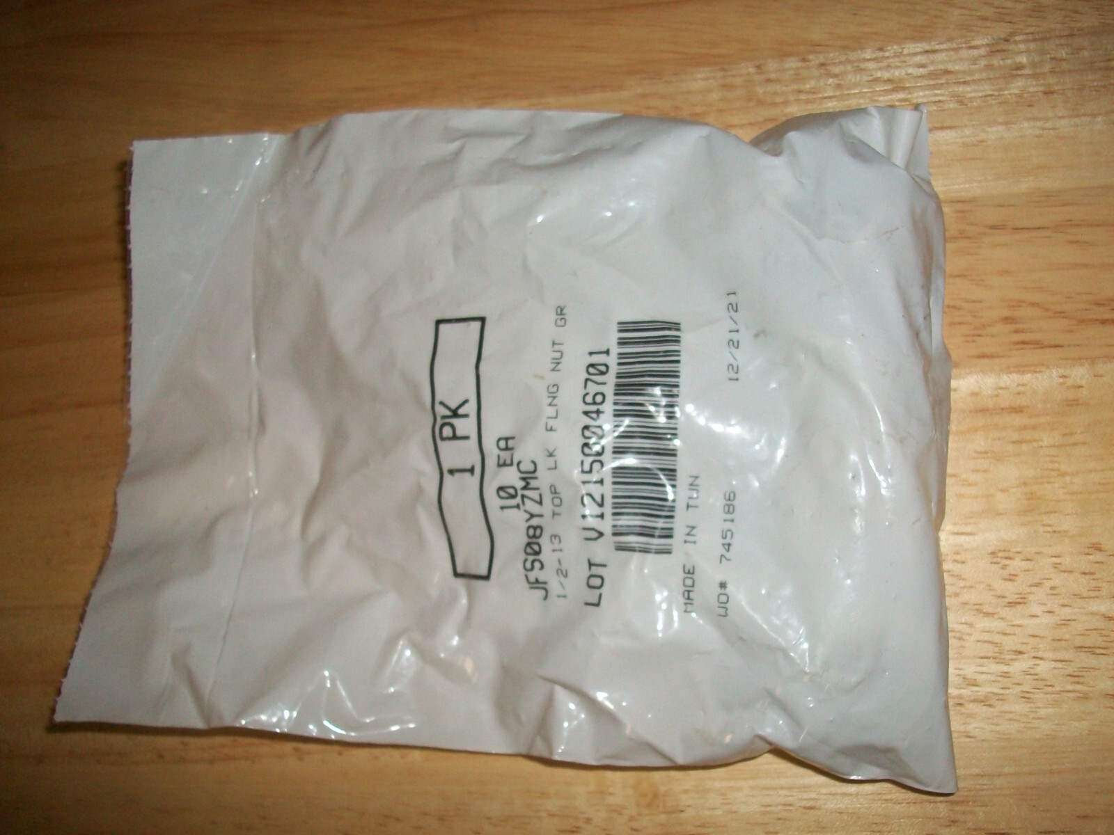 BAG of 10; 1/2″-13 Top Lock Flange Nut JFS08BOMC-Yellow Zinc-NIP-Ships FREE