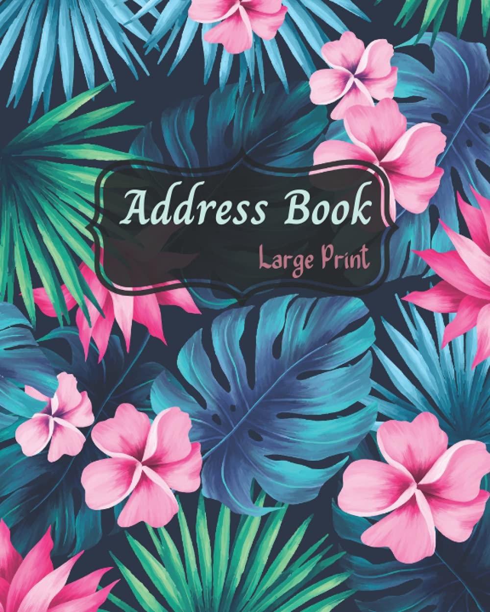Address Book: large print address books with alphabet index. print…