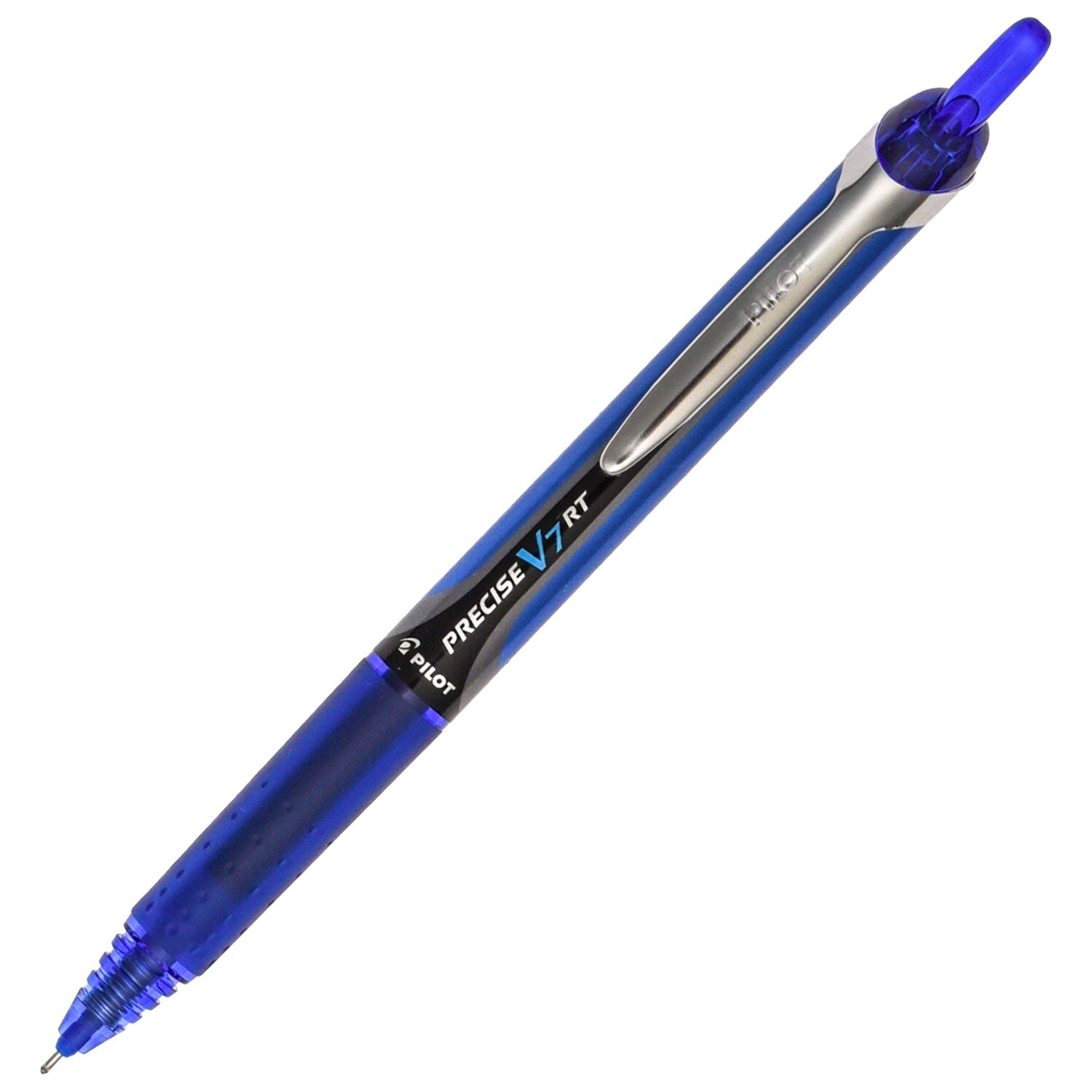 Pilot Precise V7 RT, 3 Pens With 4 Packs of Refills, Blue Ink, 0.7mm Fine Point