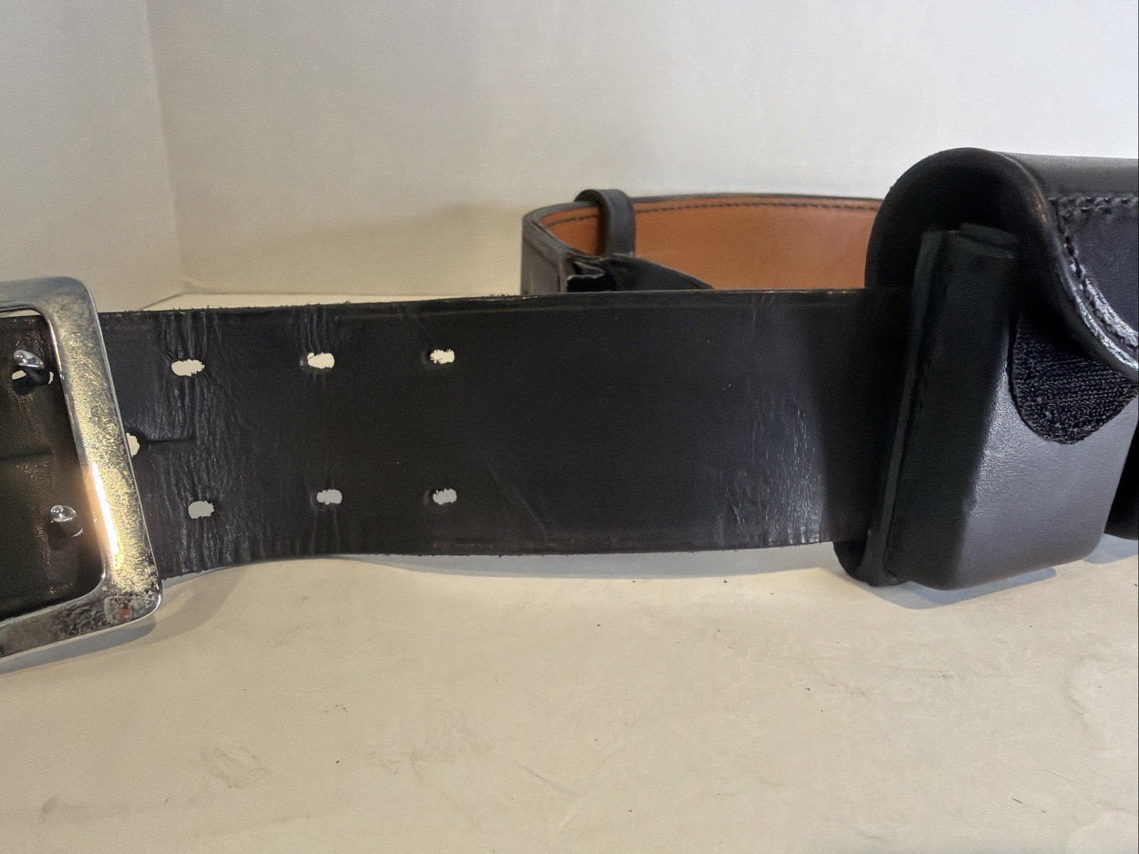 Safariland MDL 88 H87 Duty Belt W/ Ammo Clip Pouch 78HV F87 Size 38 Holster Belt