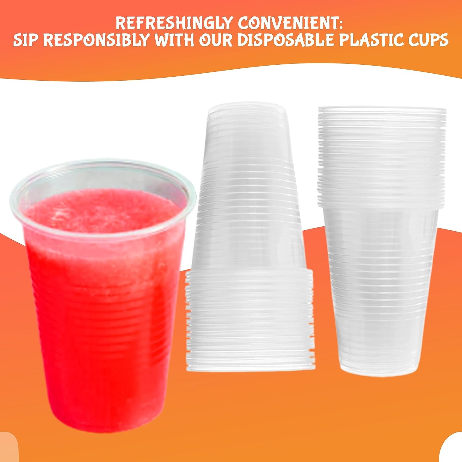 9oz Translucent Thin Wall Plastic Cold Cup- Pack of 100ct