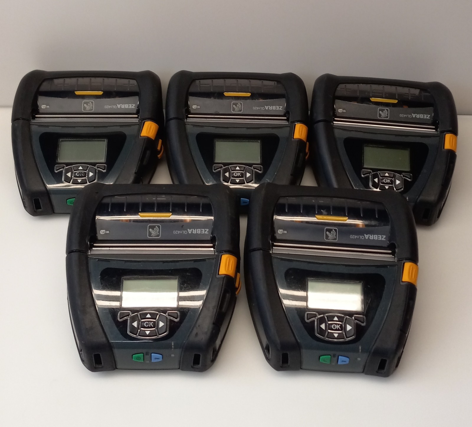 Lot (5) ZEBRA QLn420 MOBILE LABEL THERMAL PRINTER W/BATTERY *QTY