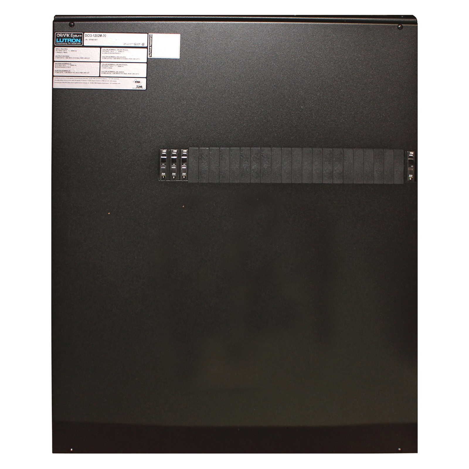 LUTRON DCI3-1202M-20 DCI GRAFIK EYE DIMMING PANEL, MRI GRADE, 3 MODULE, RFI