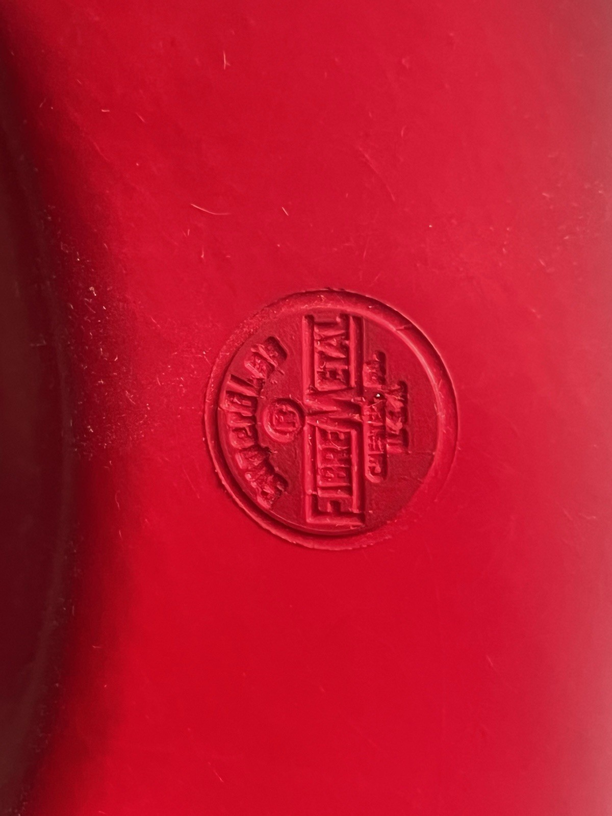 Vintage SuperGlas Fibre Metal Fiberglass Duck Bill Red Hard Hat USA 1980s