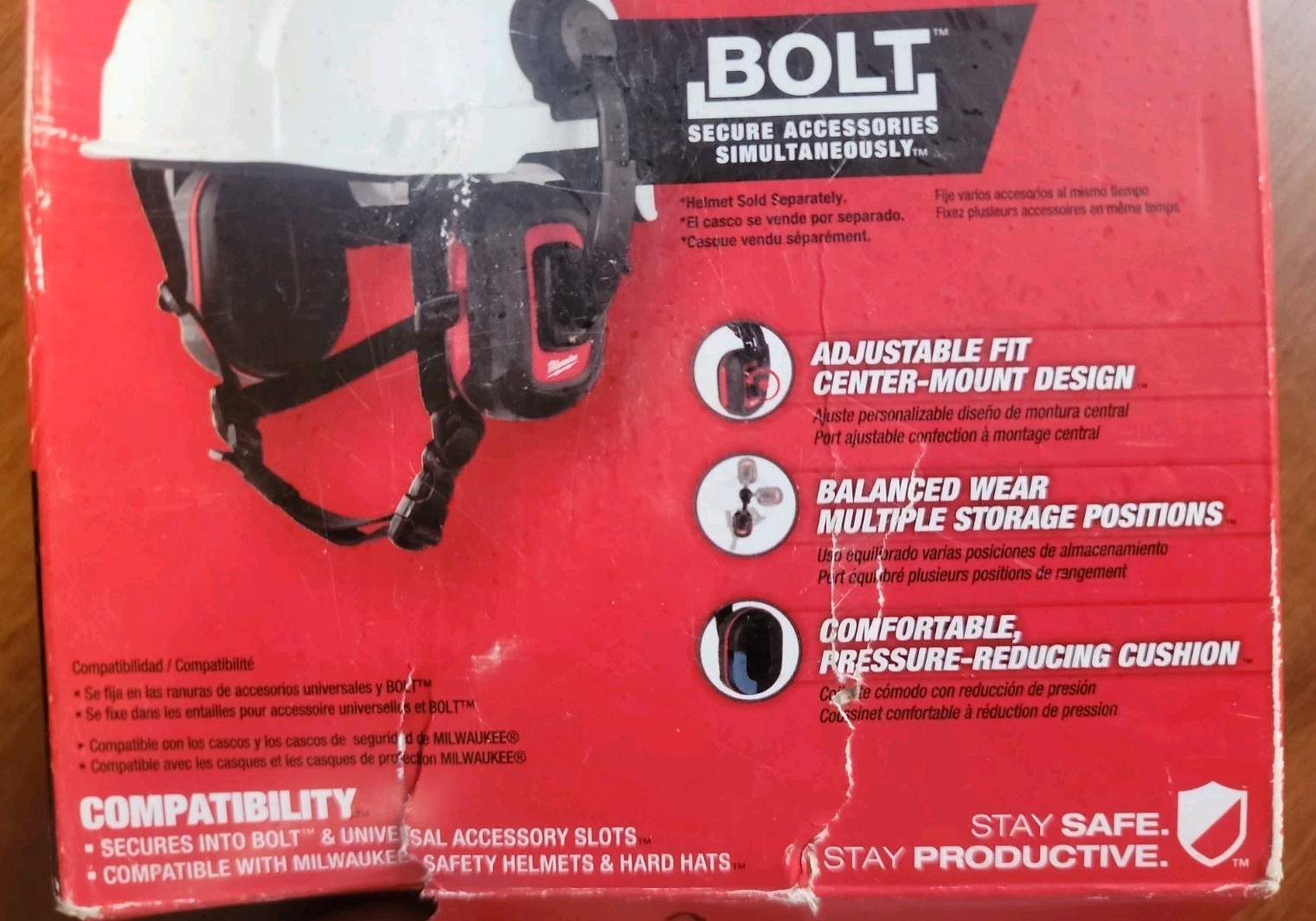 Milwaukee 48-73-3250 BOLT 24dB Earmuffs, Use with Safety Helmets and Hard Hats.