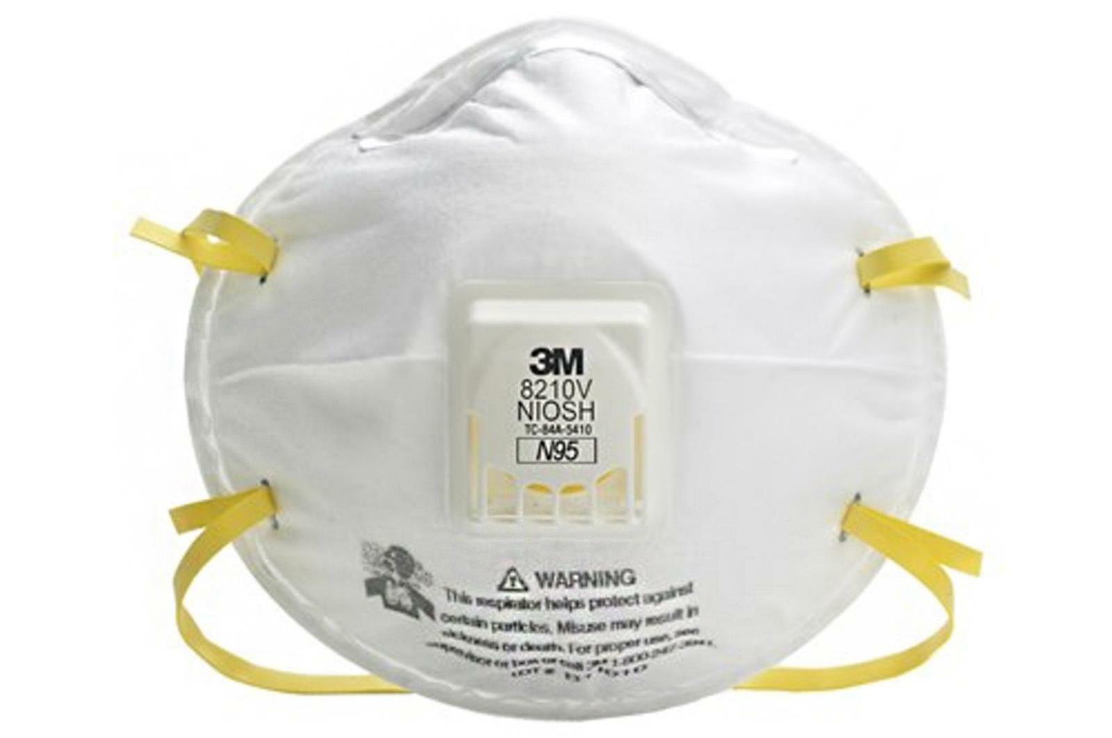 3M 8210V N95 Particulate Respirator Protection Masks Breathing Exhalation Valve