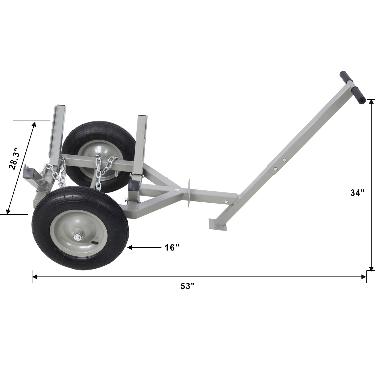 Heavy Duty Log Dolly w/Load Binder & Chocker Chian 440LB Capacity Load Log Mover
