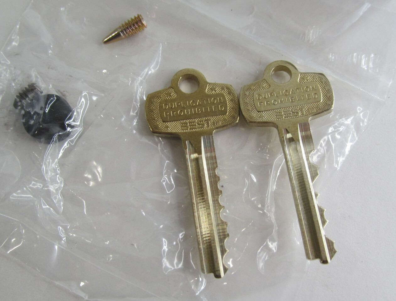 NEW DORMAKABA/ BEST 1E74C181RP5626 1E MORTISE LOCK CYLINDER W/CORE, KEY + MASTER