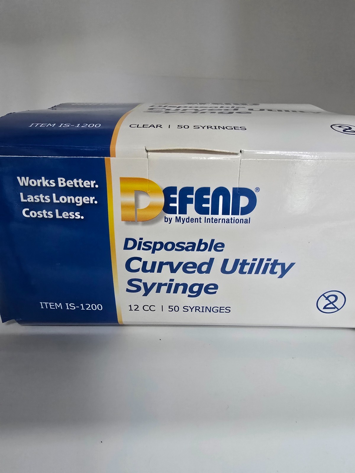 12cc Curved Tip Oral Irrigation Syringes Disposable Dental Utility (50 count)