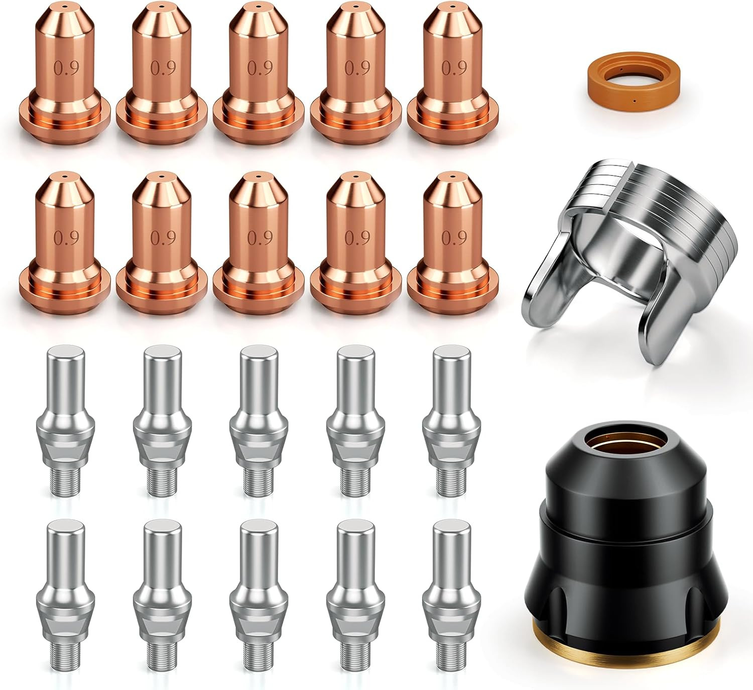 ARCCAPTAIN 23PC IPT60 Plasma Cutter Torch Consumables Kit for CUT55 NON-HF/55 MP