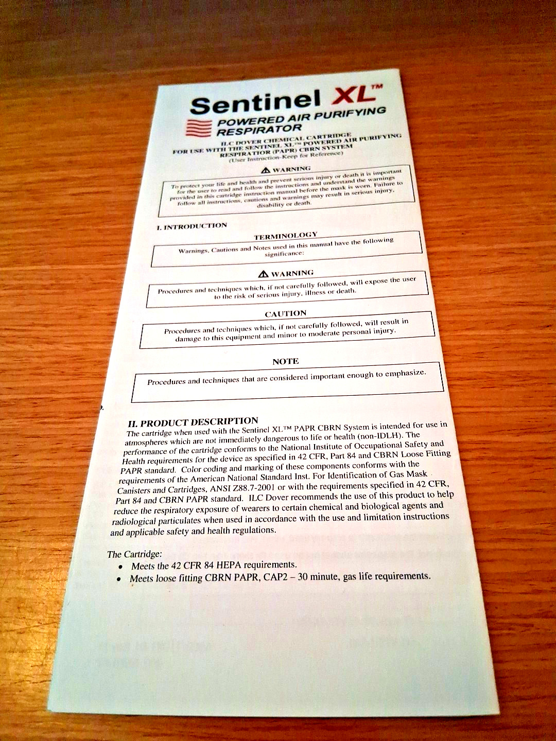 Sentinel XL S-2016 PAPR CBRN Cartridge Particulate Filter 06/26 (For Training)