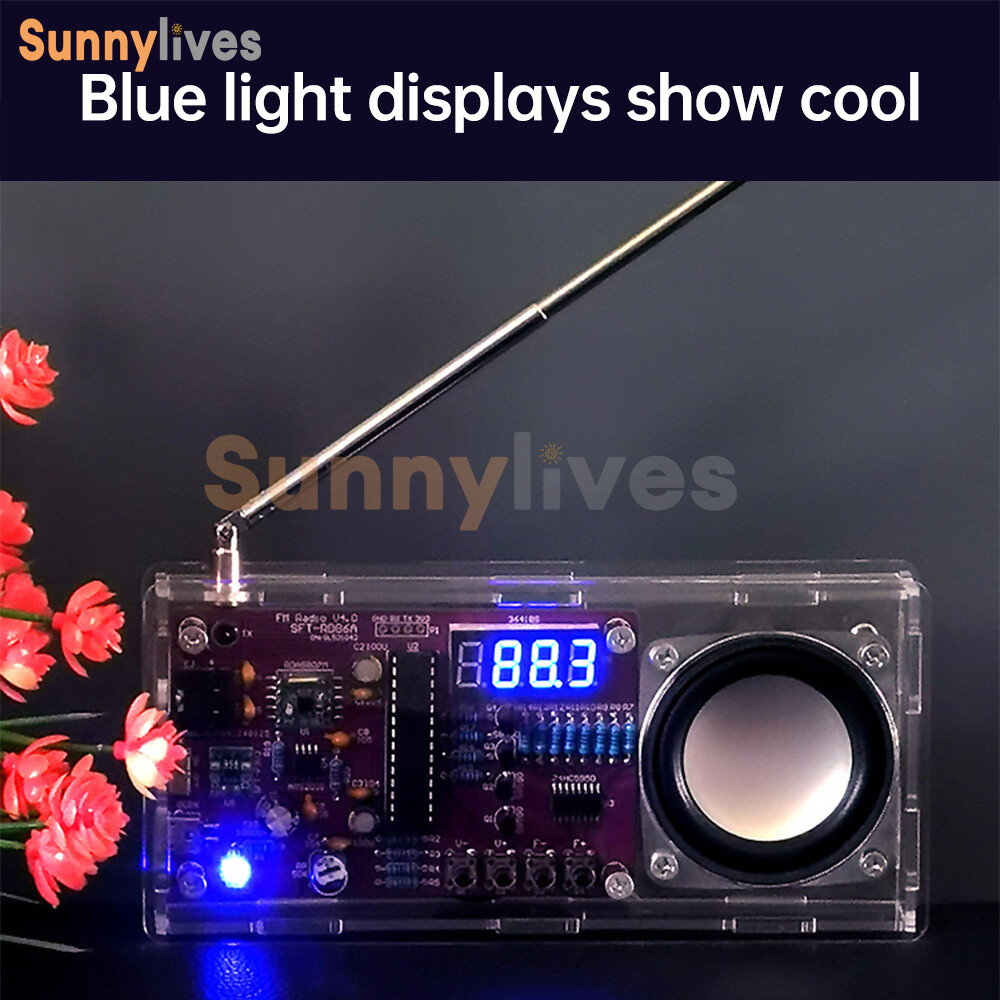 Digital Tube FM Radio Electronic Kit DIY Soldering Practice Kit 87.5MHz~108MHz
