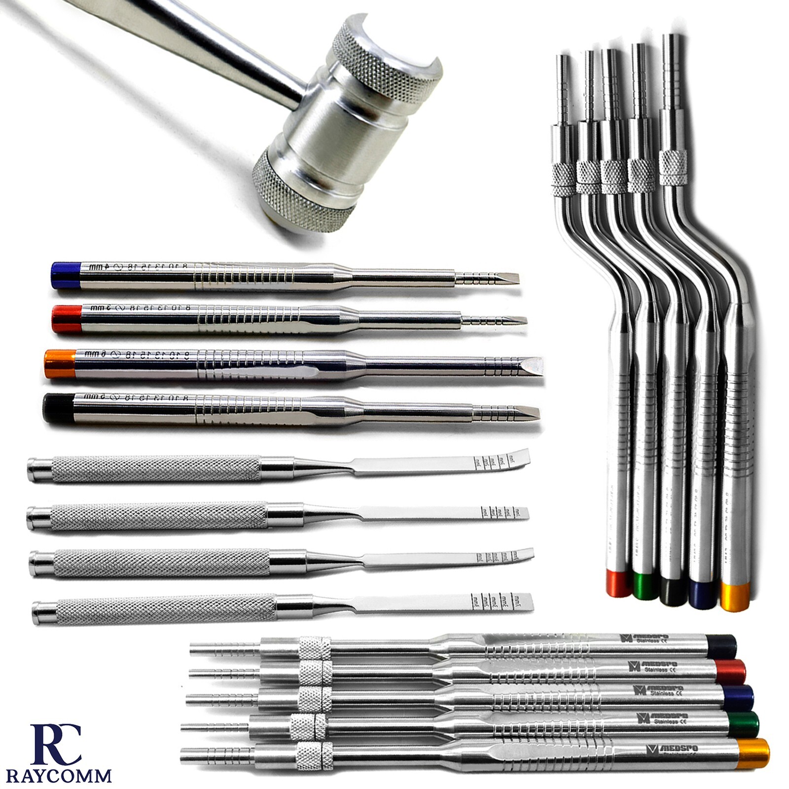 Implant Oral Surgery Orthopedic Osteotome Bone Spreading Mead Mallet Hammer Tool