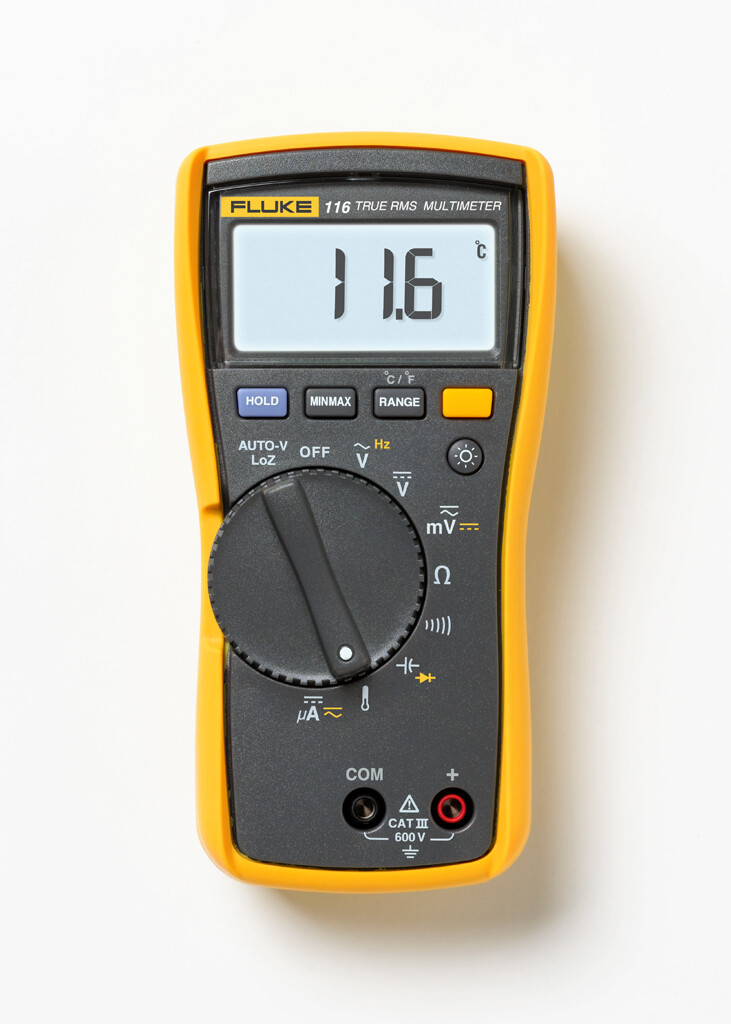 Fluke 116 Digital HVAC Multimeter with Temperature and Microamps
