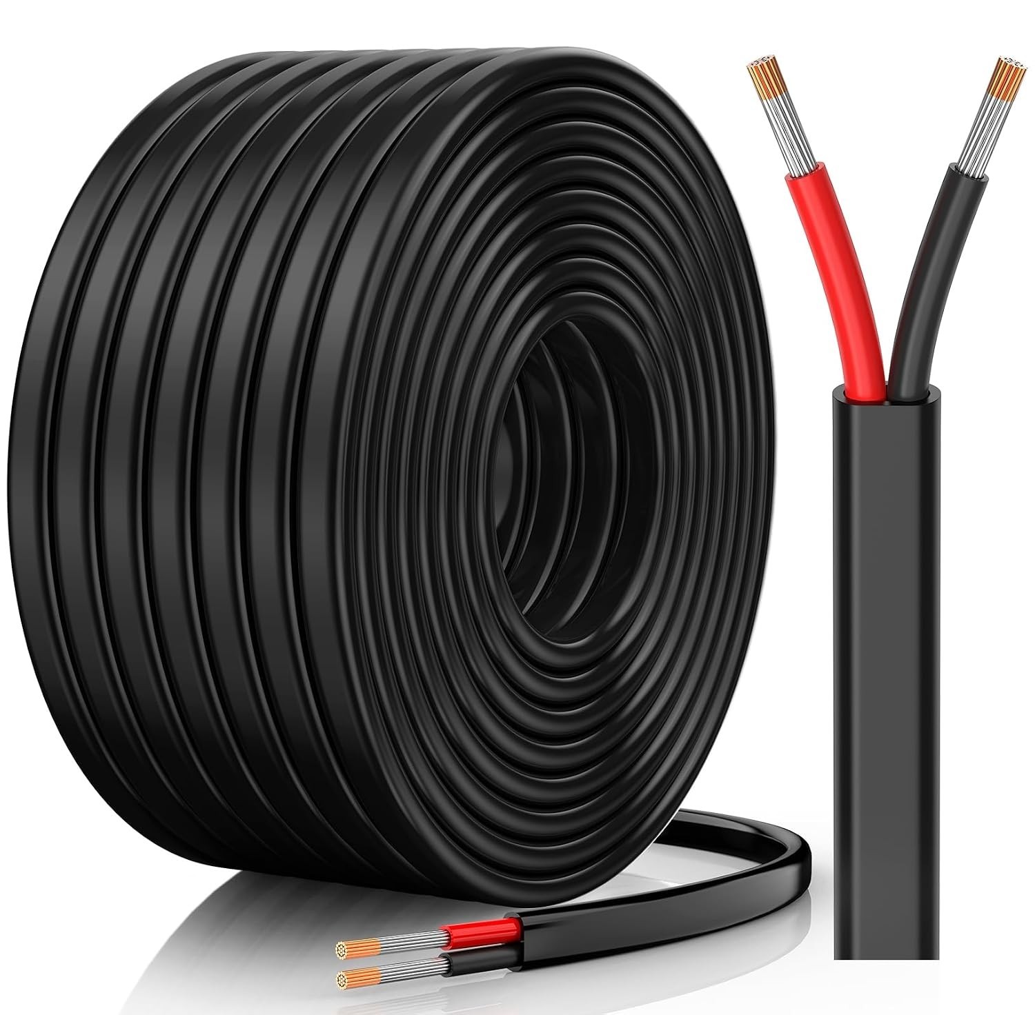 10 Gauge Wire, 10 AWG 2 Conductor Electrical Wire, Flexible/Oxygen-Free Tinne…