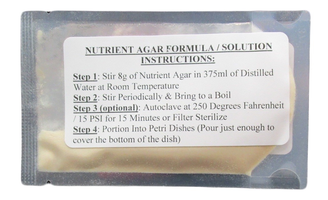 Nutrient Agar Kit- Yields 10, 100mm Petri Dishes – FREE SHIPPING!!!