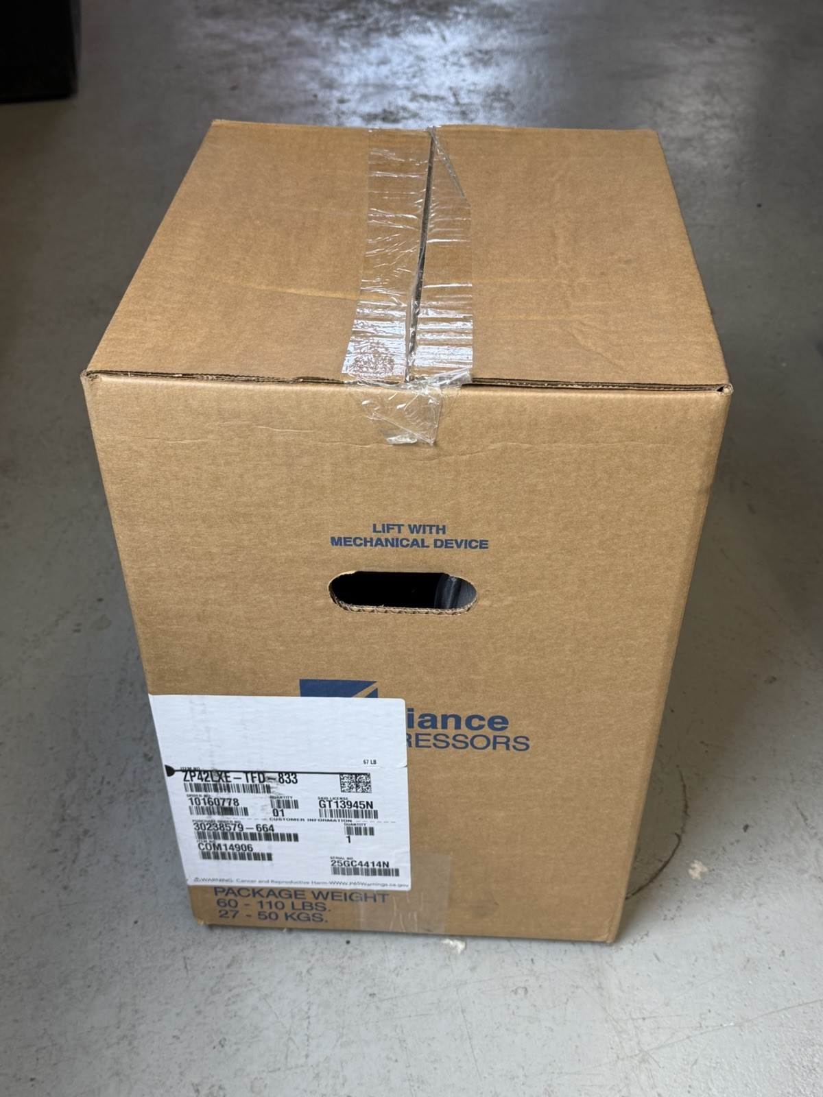 ZP42LXE-TFD-833 3.5 TON R410A 460V 3PH ZP42LXE-TFD-800 ZP42K6E-TFD ZP42K5E-TFD