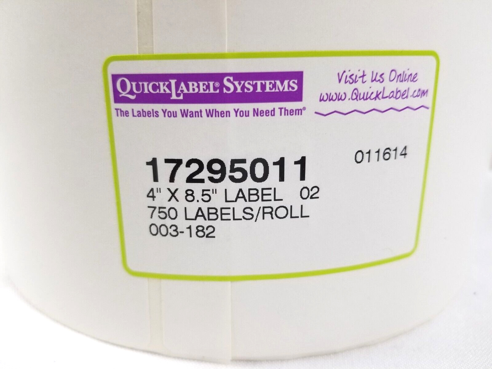 QuickLabel 4″ X 8.5″ Roll 750 Labels Thermal Printer