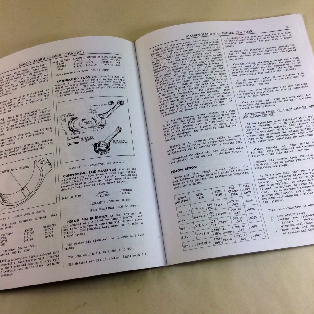 Massey Harris 44 Diesel Tractor Service Repair Parts Owners Operators Manuals