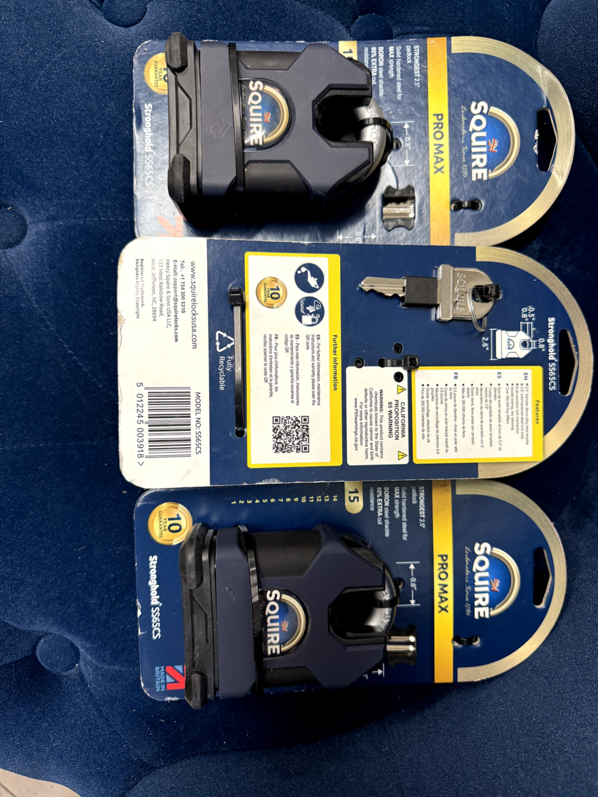 Squire Pro Max Stronghold SS65CS Strongest 2.5″ Padlock Shed Storage Lock