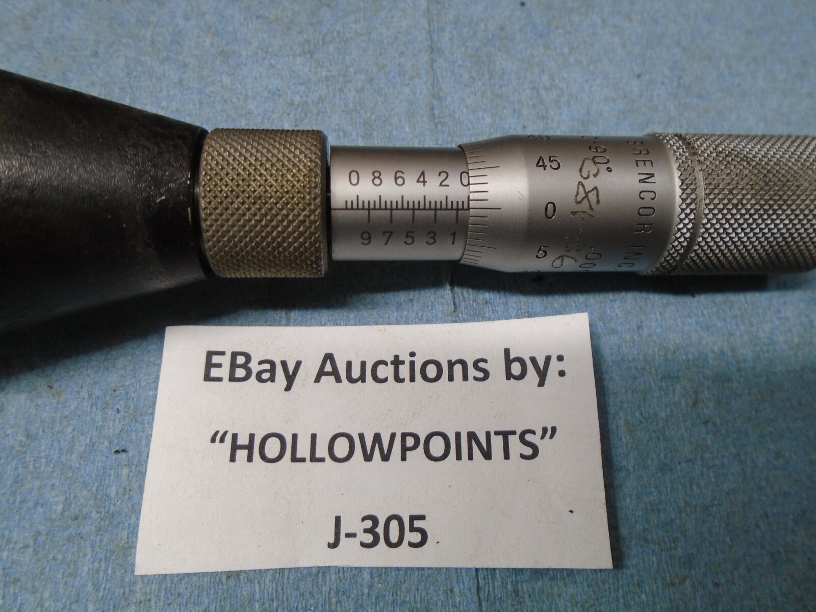 Mitutoyo Brencor Inc Chamfer Gage Micrometer 0-90 Degrees by .001: Diameter J305