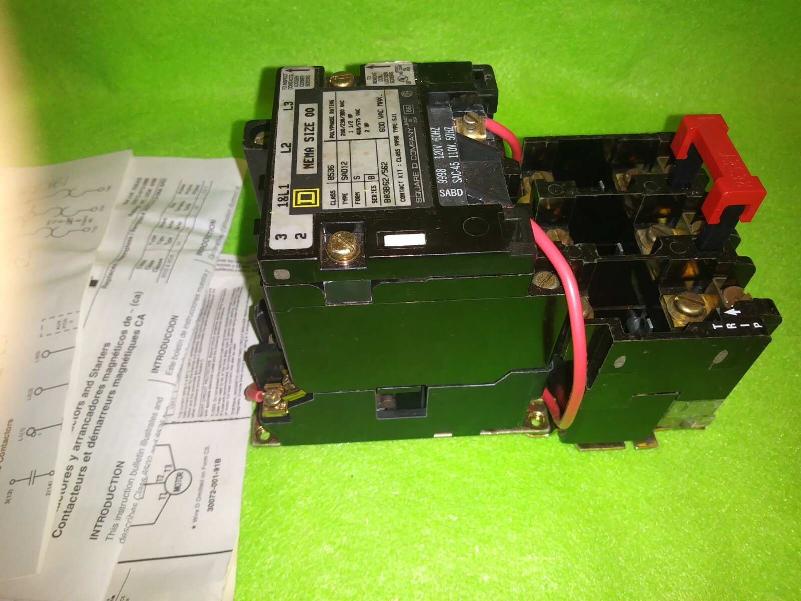 SQUARE D CONTACT KIT NEMA SIZE 00 8536 SA012