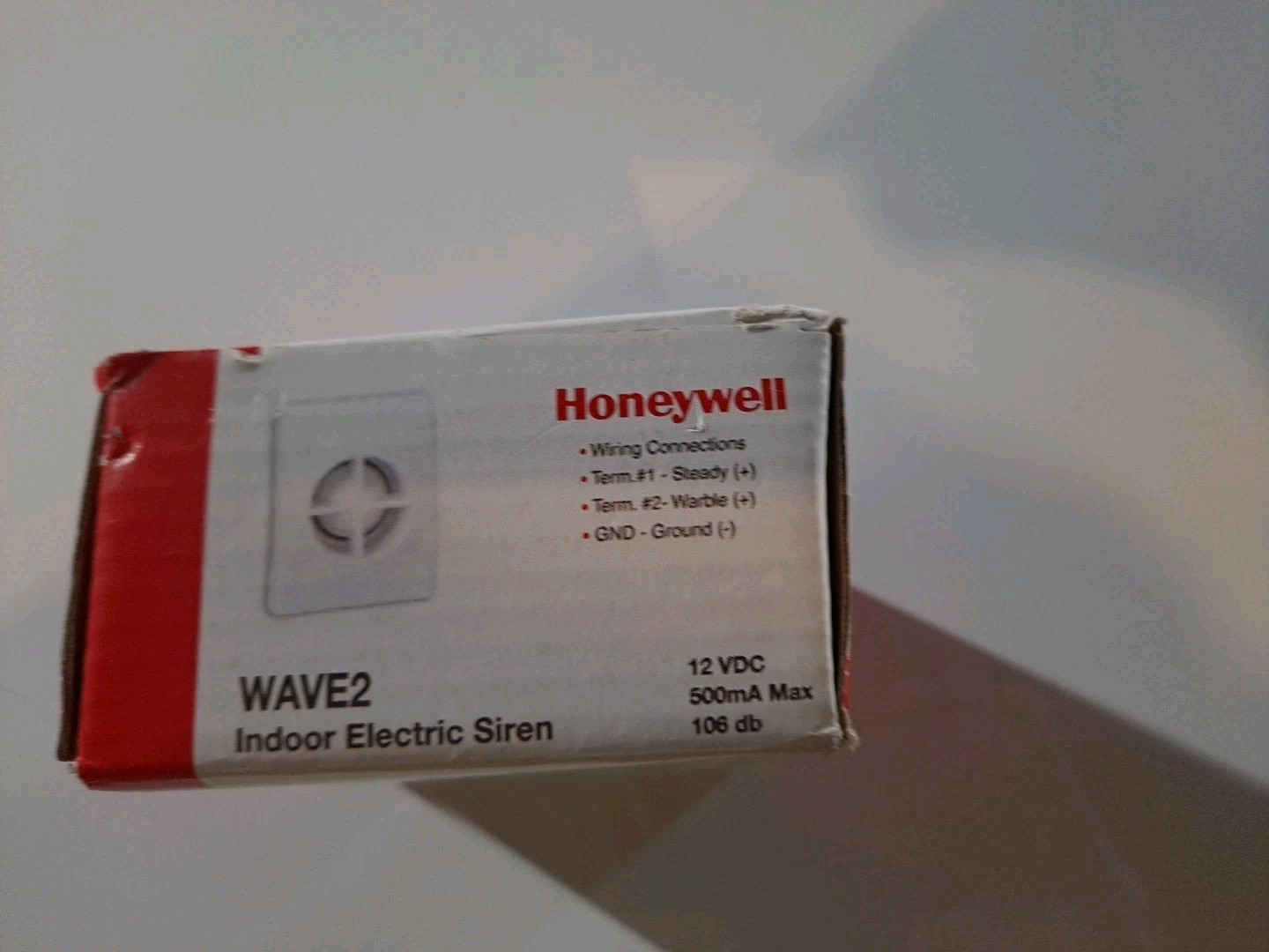 NEW White Honeywell WAVE 2 Two Tone 12VDC @ 500mA Siren 106 dB BK04