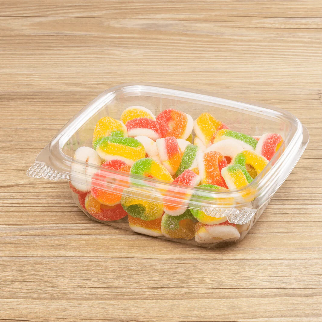 Karat 12oz PET Plastic Hinged Deli Container/ Takeout Salad Container(200 pcs)