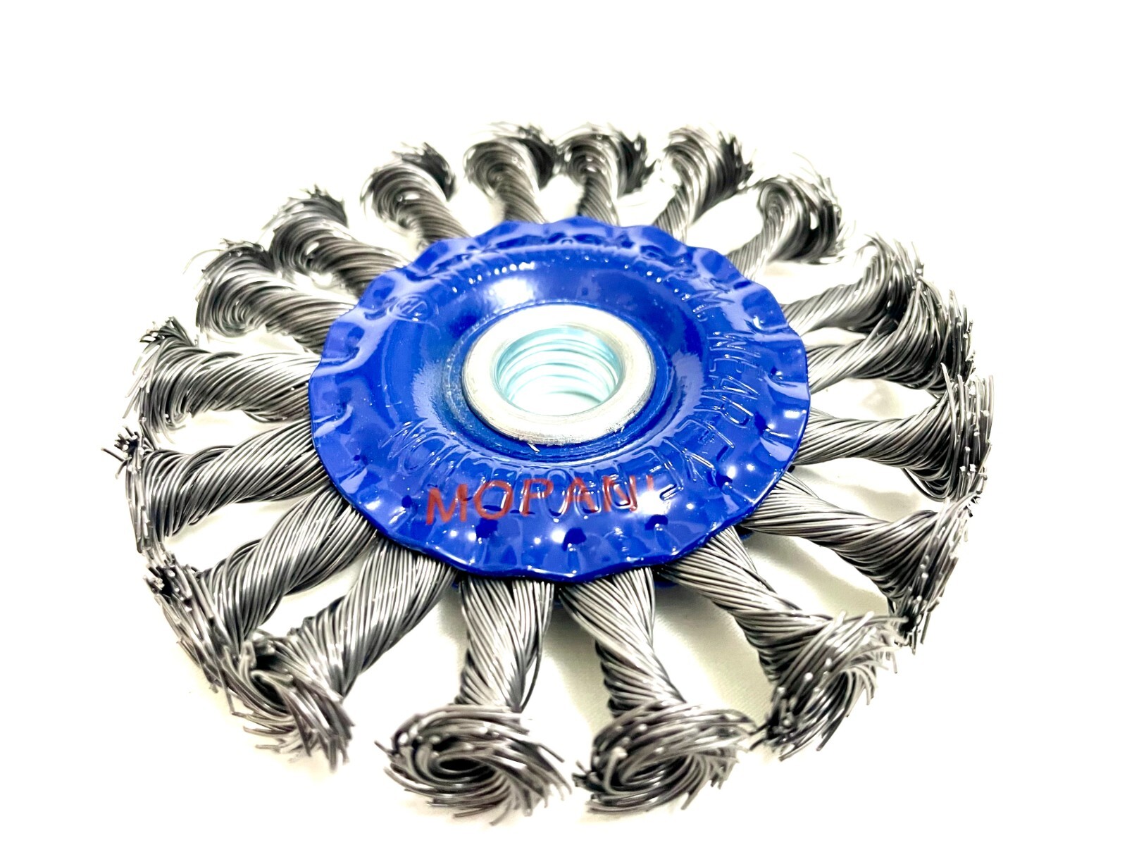 24Pcs Wheel Wire Brush 4-Inch (4″ Twisted/Knotted) 5/8″-11 UNC Angle Grinder