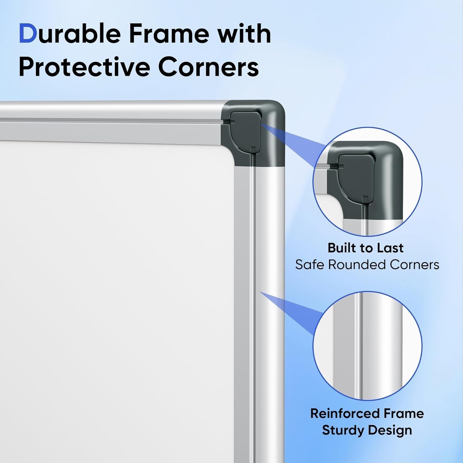 24″ x 18″ Magnetic Whiteboard for Wall Dry Erase Board with Silver Frame Hanging