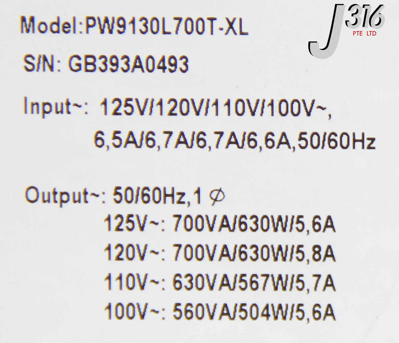 7130 EATON POWERWARE TOWER UPS PW9130L700T-XL