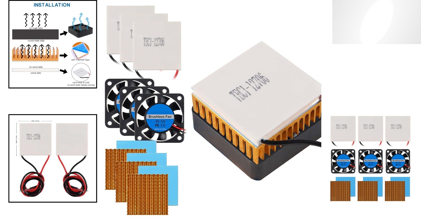 Thermal Cooling Kit – Peltier Plate, 12V Fan & Heatsink for Efficient Cooling