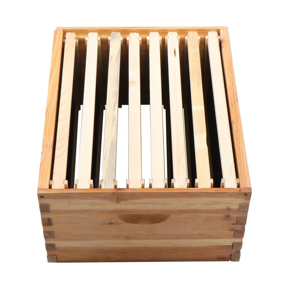 4 Layer 8 Frame Bee Hive Beeswax Coated Includes Beehive Frames and Foundations