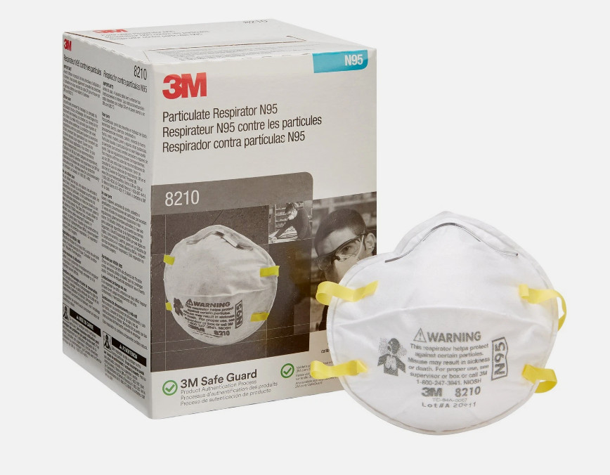 New 3M N95 Particulate Respirator Face Mask 8210 – Box Of 20 PCS