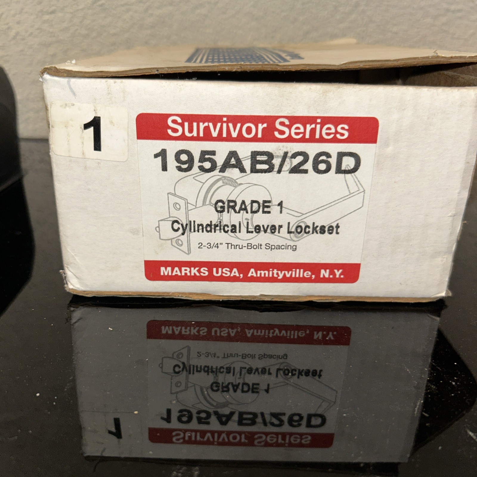 MARKS USA 195AB/26D survivor serious grade 1 cylindrical lever lock set 2-3/4
