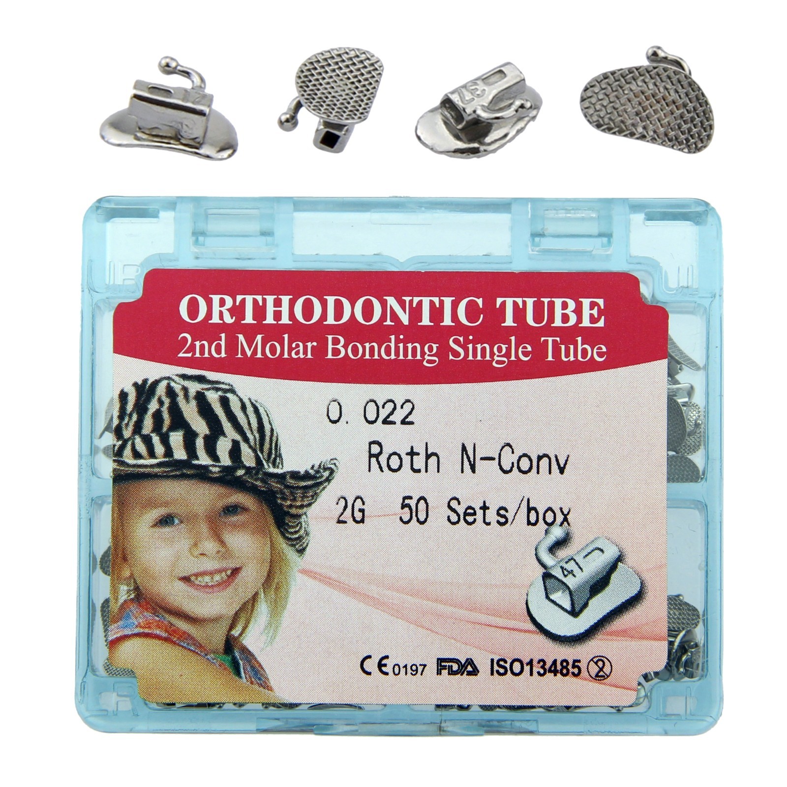 Dental Orthodontic Buccal Tube Molar Tubes Roth MBT 0.022 Convertible Monoblock